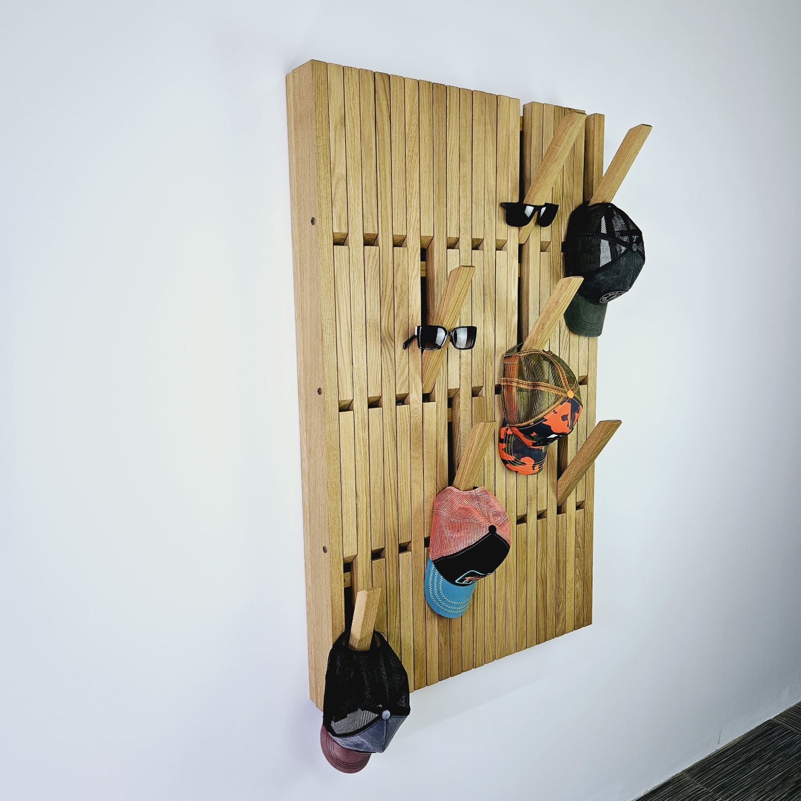 Wall mounted organizer oak Concealed Electrical Box Cover Meter Box Cover Coat Rack  Oak Silent Sliding Rail Push Pull Indoor Electrical Panel Cover