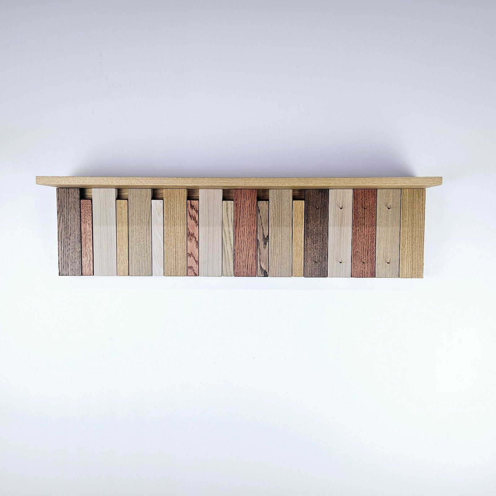 Wall-Mounted Organizer. plywood. with shelf and keys hooks