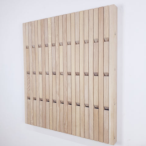 Wall coat rack. Natural oak. Mini. Covered with white oil wax. Free shipping!