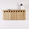 Wall-mounted organizer. natural oak.+ shelf
