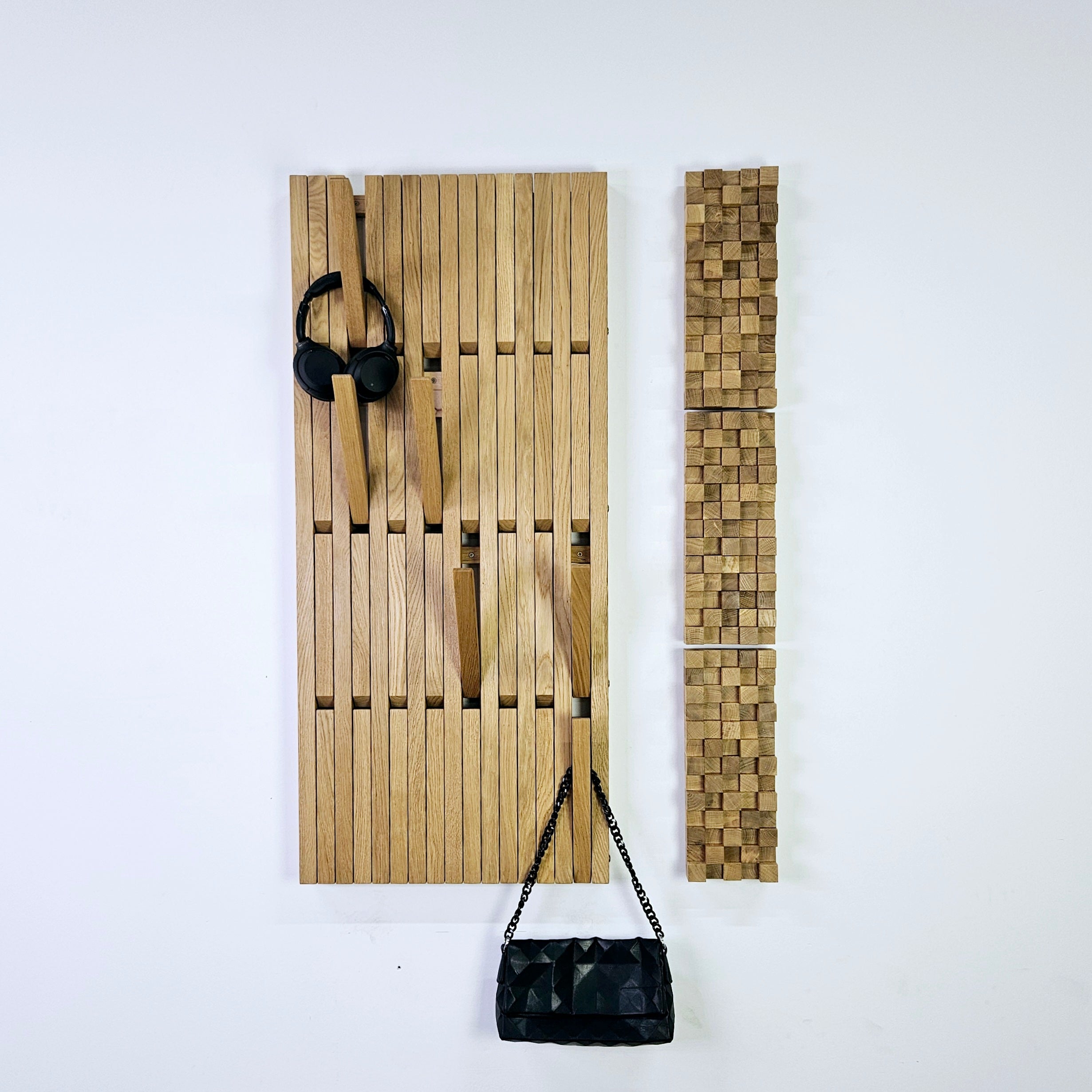 Wall Mounted Organizer. Oak +3D panel as a gift. promotional offers