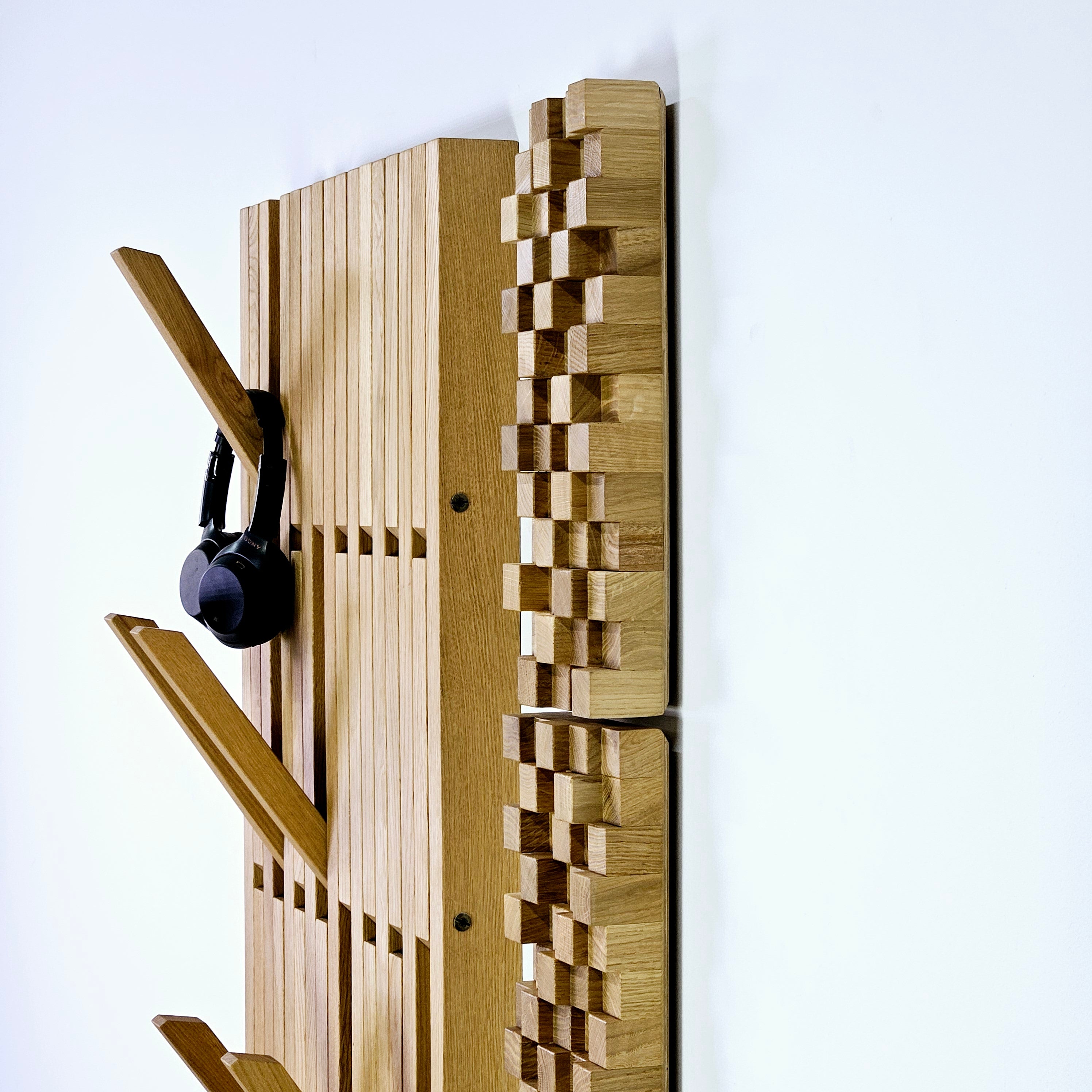 Wall Mounted Organizer. Oak +3D panel as a gift. promotional offers