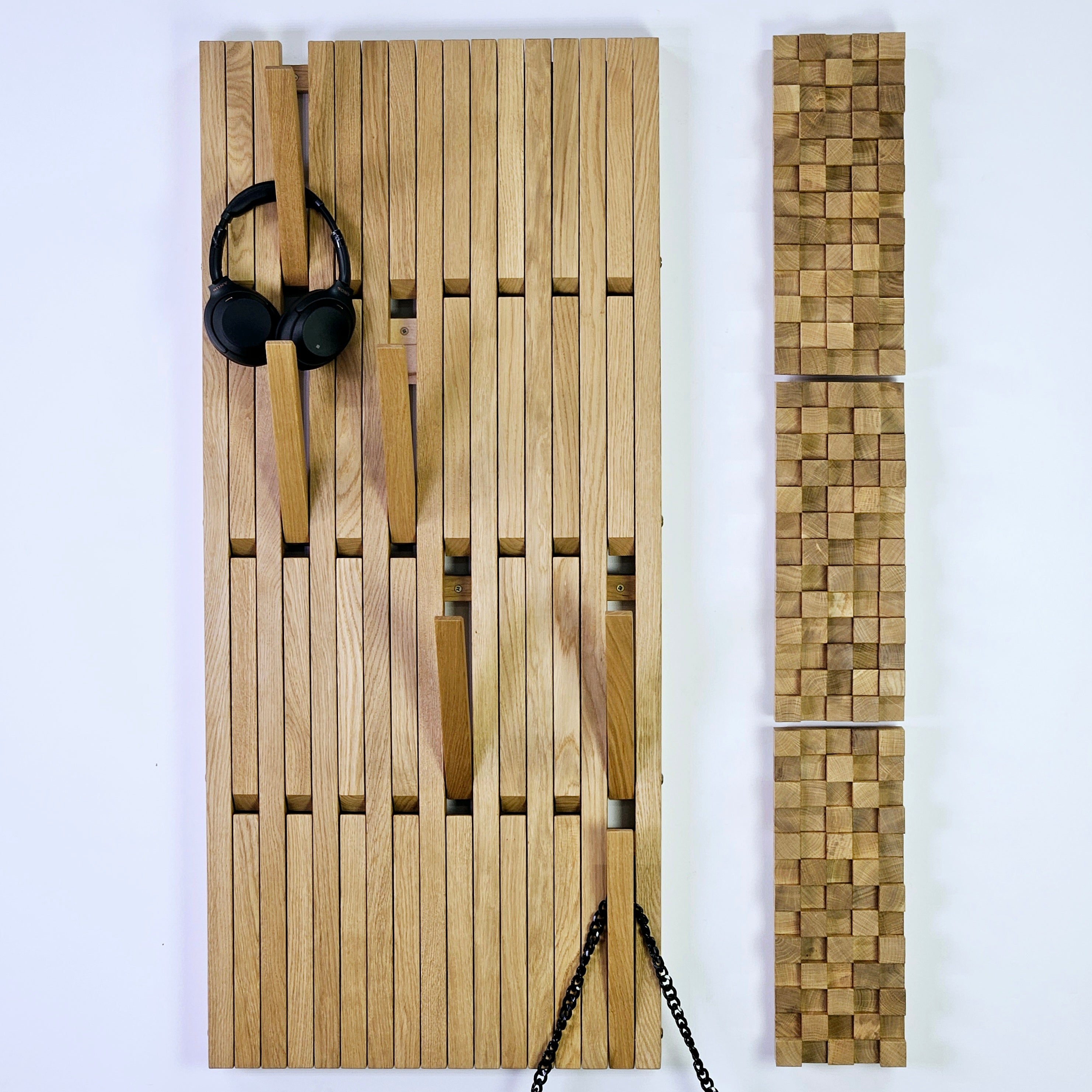 Wall Mounted Organizer. Oak +3D panel as a gift. promotional offers