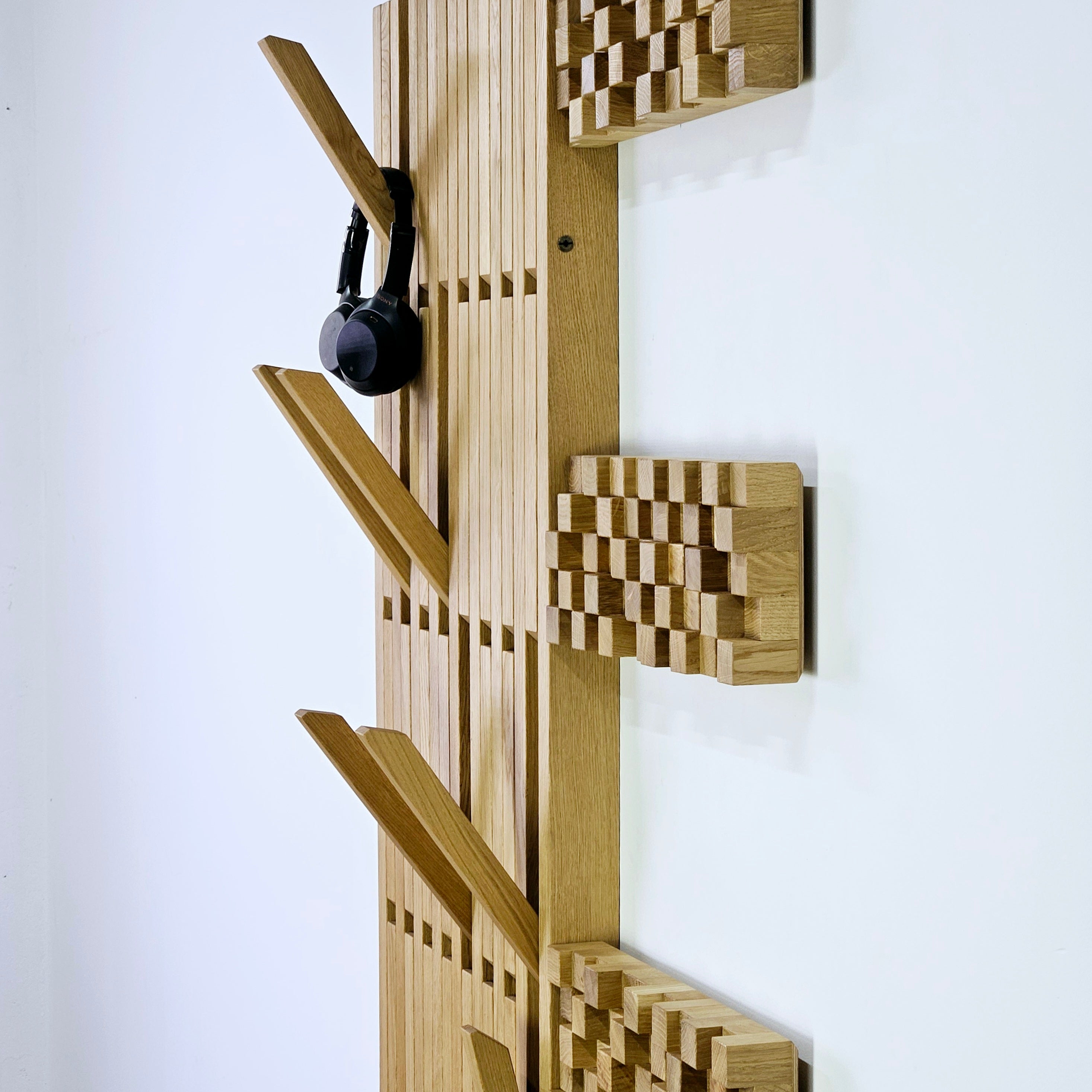 Wall Mounted Organizer. Oak +3D panel as a gift. promotional offers