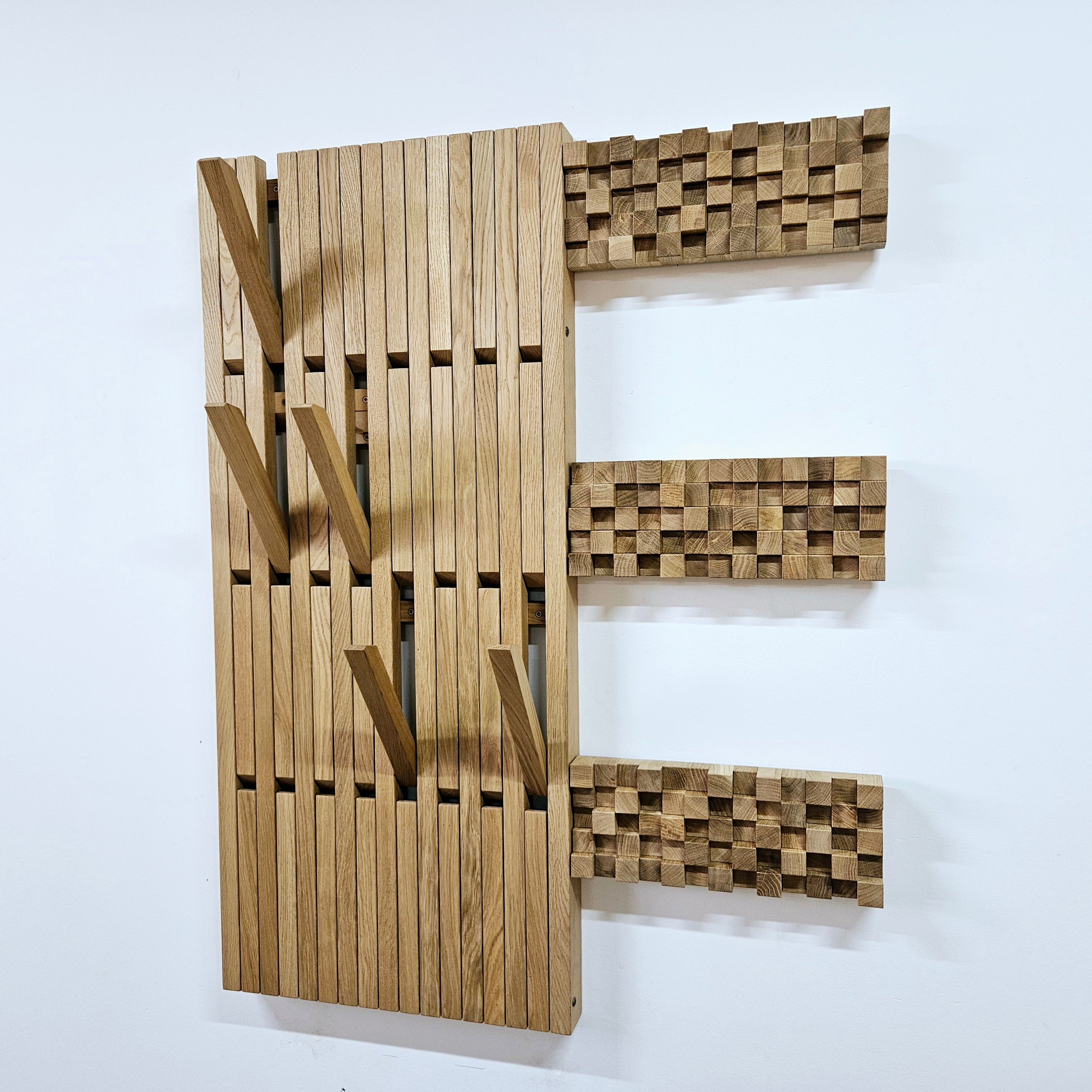 Wall Mounted Organizer. Oak +3D panel as a gift. promotional offers