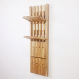 Wall-Mounted Organizer - for shoes. natural OAK