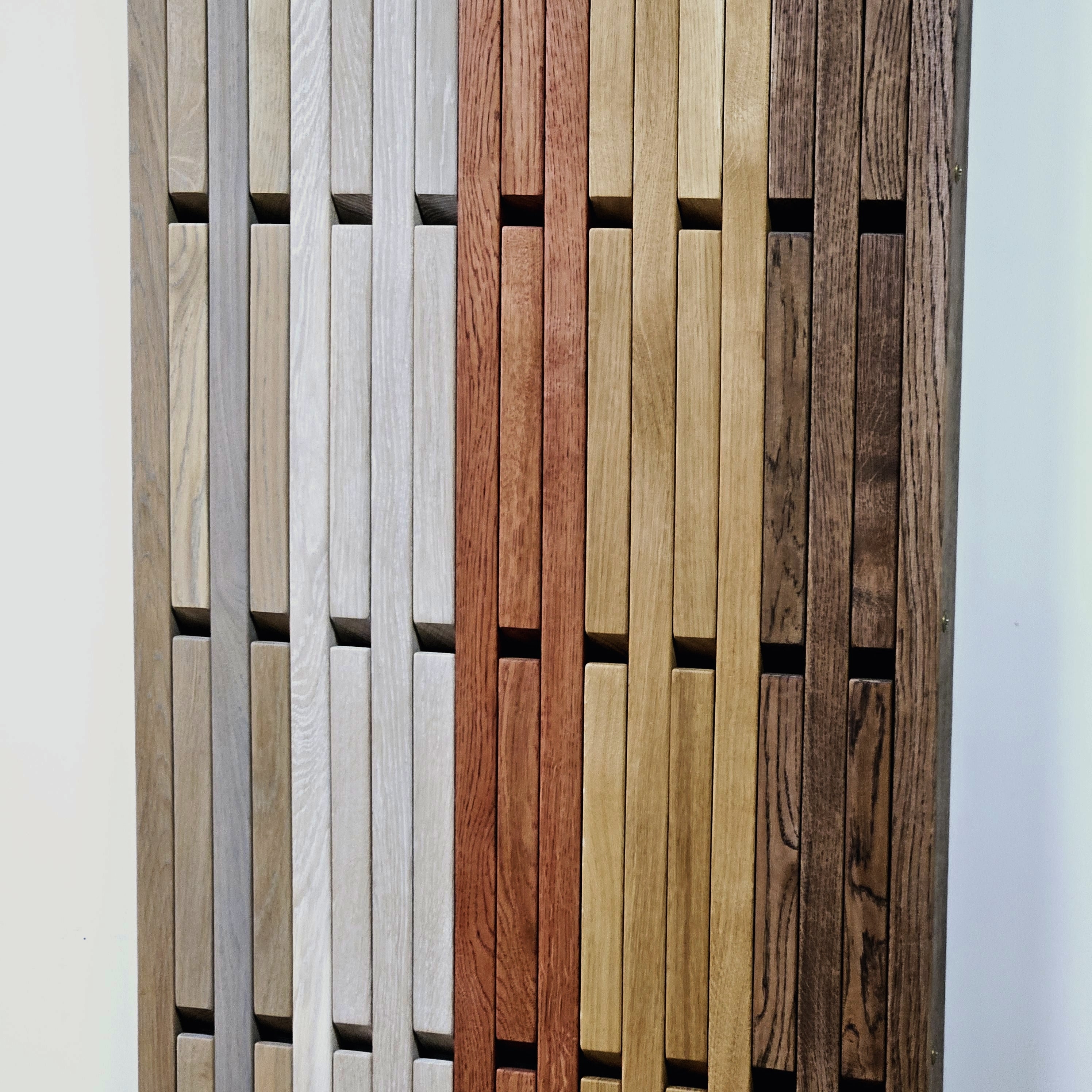 Wall-mounted organizer. natural oak. art color mix