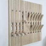 Wall coat rack. Natural oak. Mini. Covered with white oil wax. Free shipping!