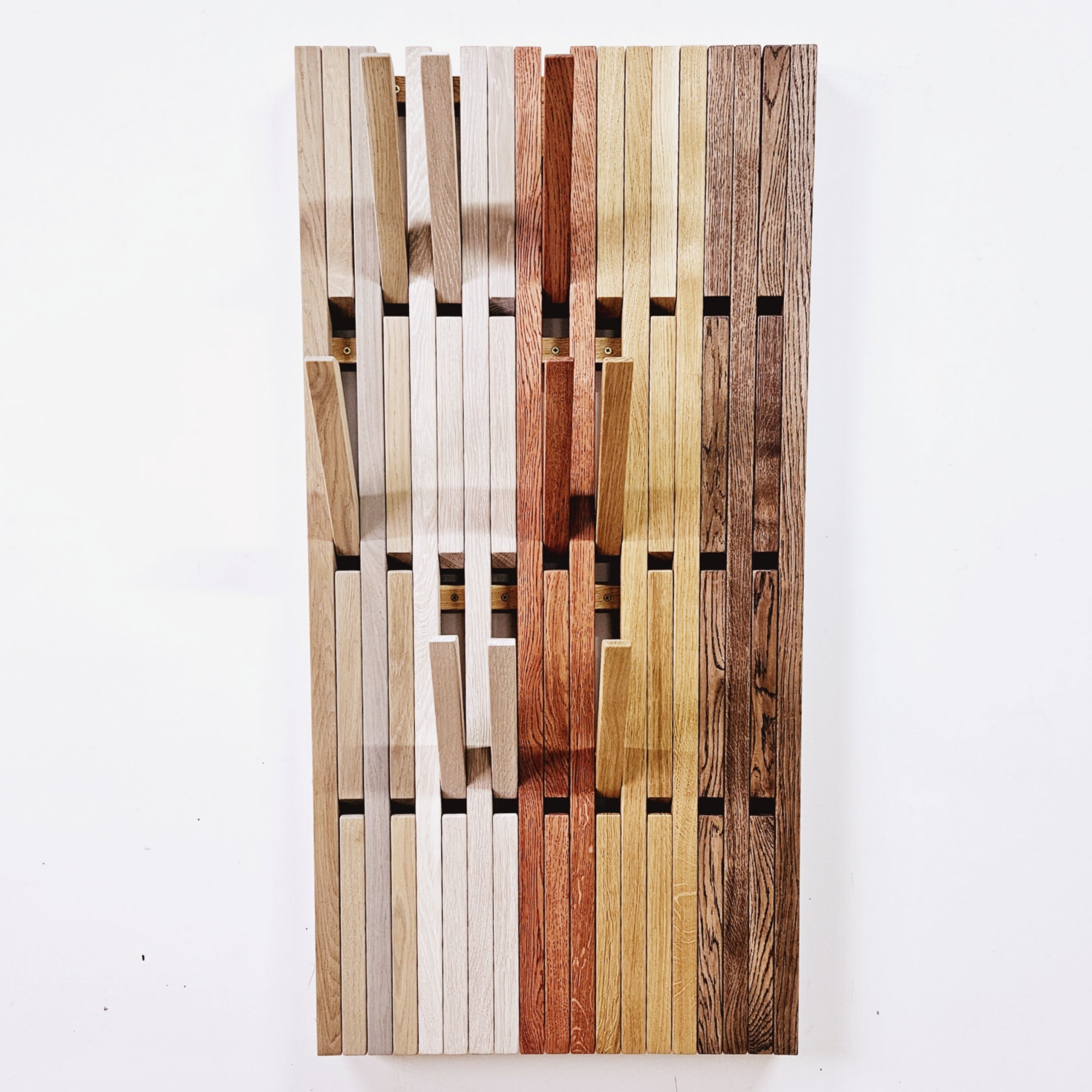 Wall-mounted organizer. natural oak. art color mix