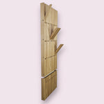 Wall mounted organizer + Hallway bench transformer as a gift . natural OAK. FREE SHIPPING