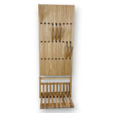 Wall mounted organizer + Hallway bench transformer as a gift . natural OAK. FREE SHIPPING