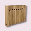 Wall mounted organizer + Hallway bench transformer as a gift . natural oak
