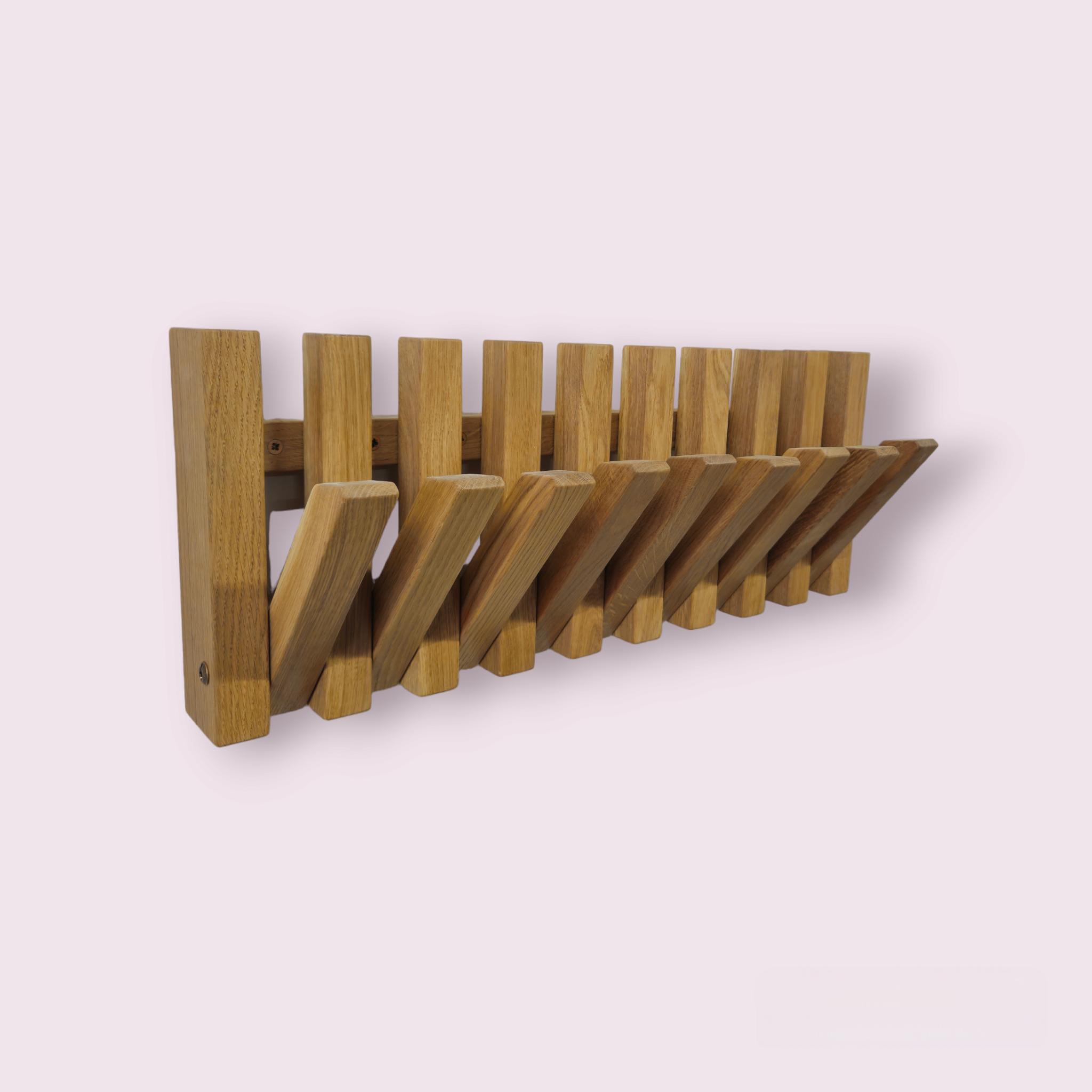Wall-mounted organizer. natural oak.+ shelf