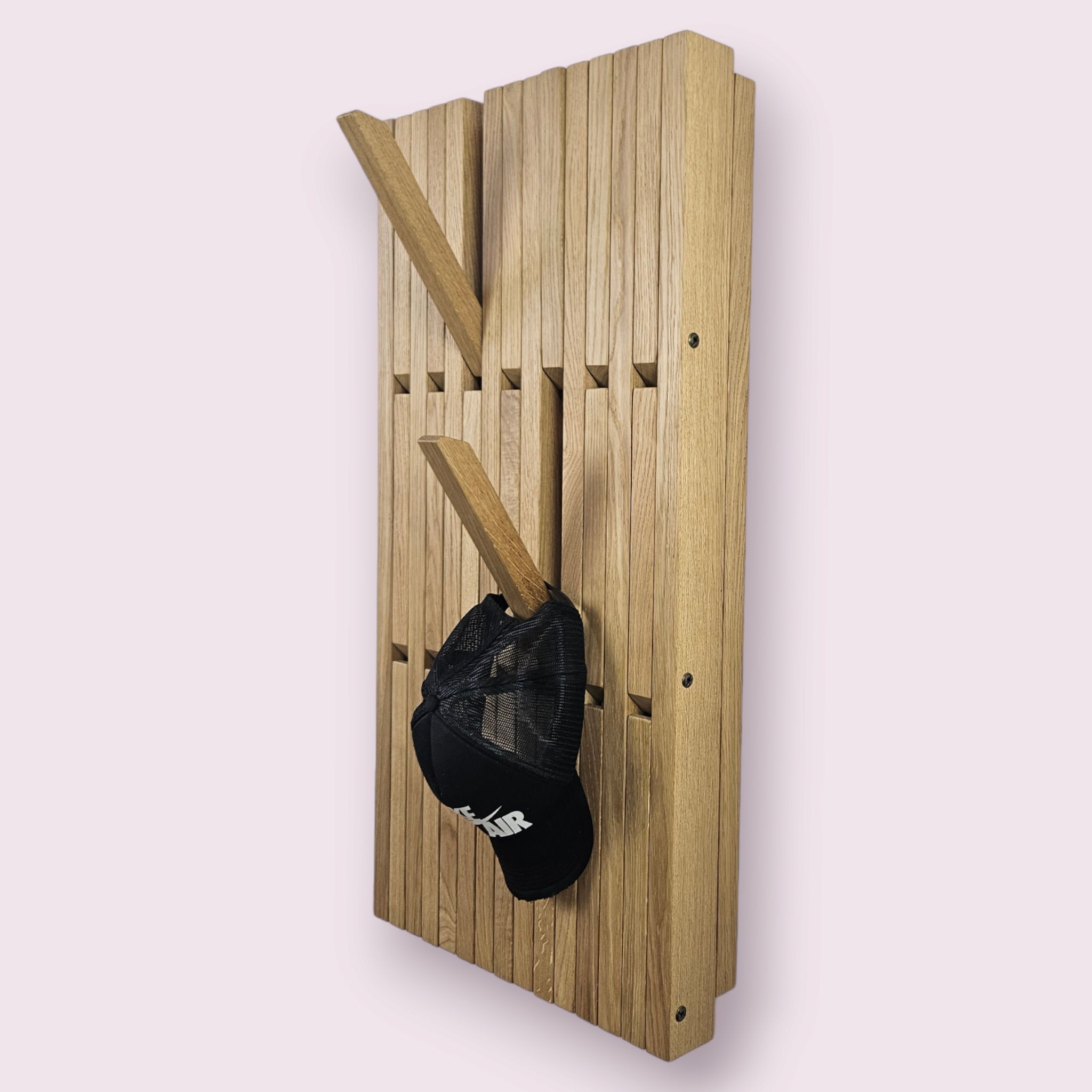 Wall Mounted Organizer. Oak with access to electrical box