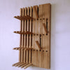 Wall mounted organizer -transformer for shoes and clothes. natural oak
