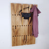 Wall-mounted organizer. natural oak