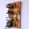 Wall mounted organizer -transformer for shoes and clothes. natural oak